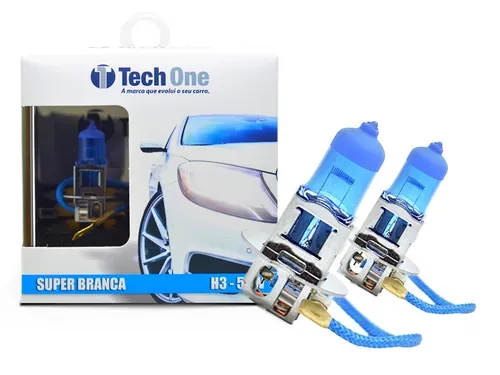 par lampada h3 super branca tech one