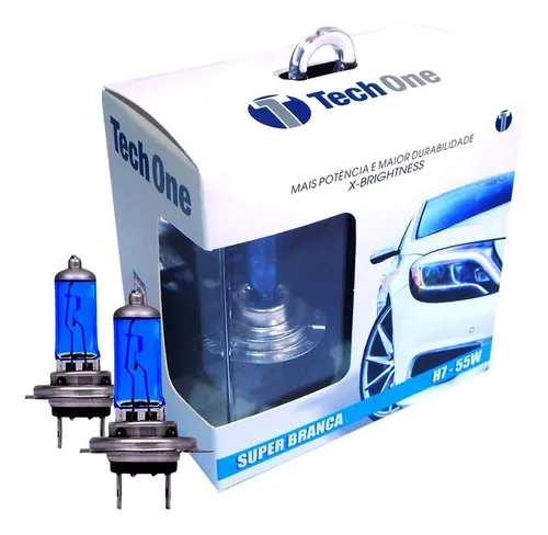 par lampada h7 super branca tech one