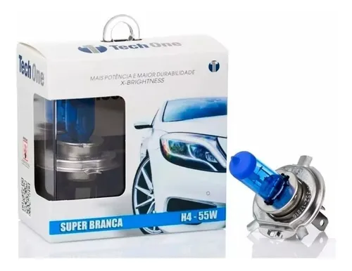 par lampada h4 super branca tech one